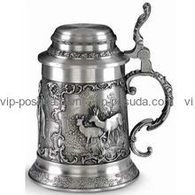 Бокал для пива подарочный 0.5 л из олова Artina Охота Косули